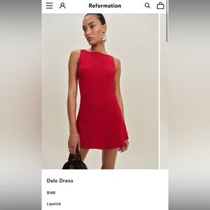 Reformation Red Dale Mini Dress